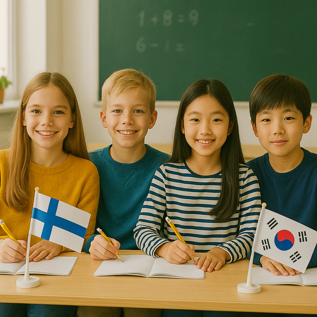 핀란드 한국 교육법 차이 (공부시간, 자율성, 성과)