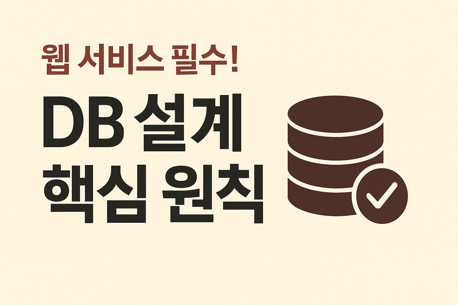 웹 서비스 필수! DB 설계 핵심 원칙 관련 이미지