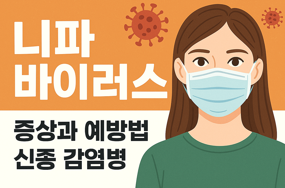 마스크를 쓴 여자가 그려져 있습니다.