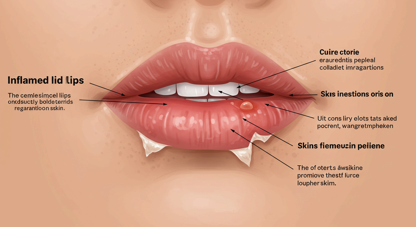 구순염 증상, 구강 주변 가려움·발적