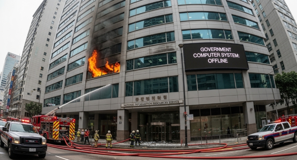 국가정보자원관리원 화재 가동 중단 서비스