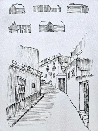 아크릴물감으로 어반스케치 그리기 파주 프로방스 카페로즈에서_12