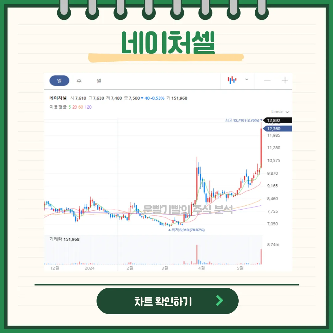 네이처셀 일봉/월봉차트