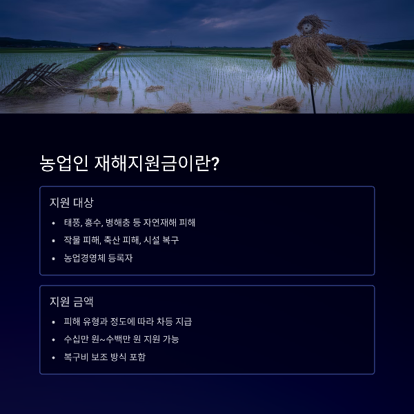농업인 재해지원금이란?