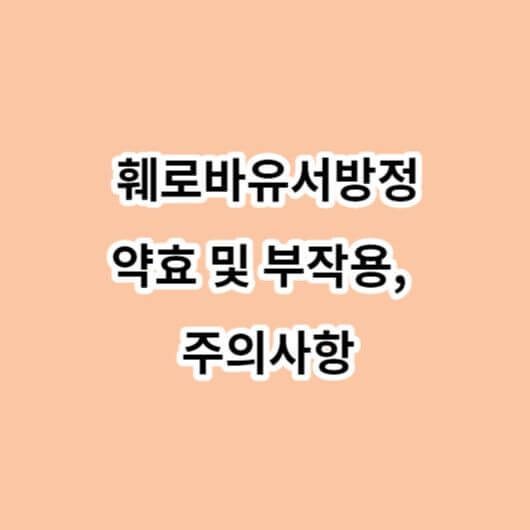 훼로바유서방정-효능-부작용-주의사항