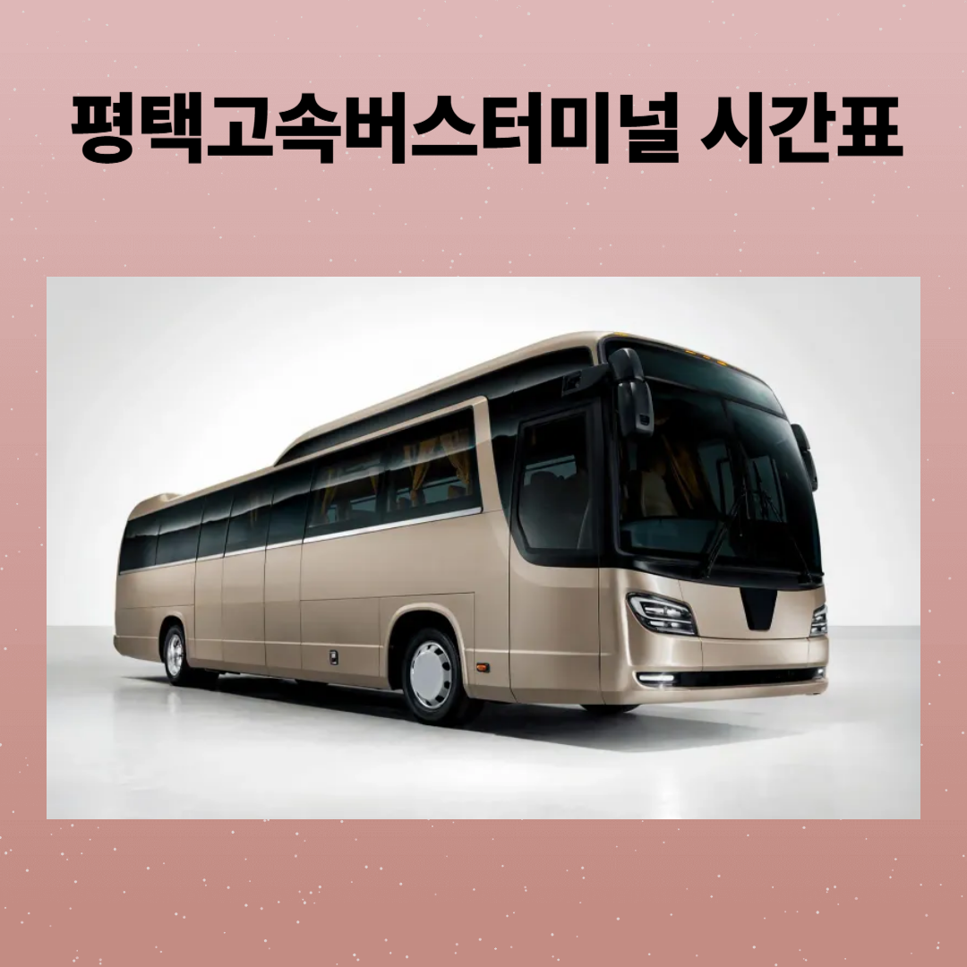 평택고속버스터미널 시간표 및 예매, 주차장 정보와 주변 맛집 안내