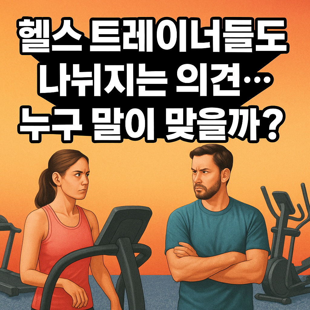 헬스 트레이너들도 나눠지는 의견&hellip;누구 말이 맞을까?