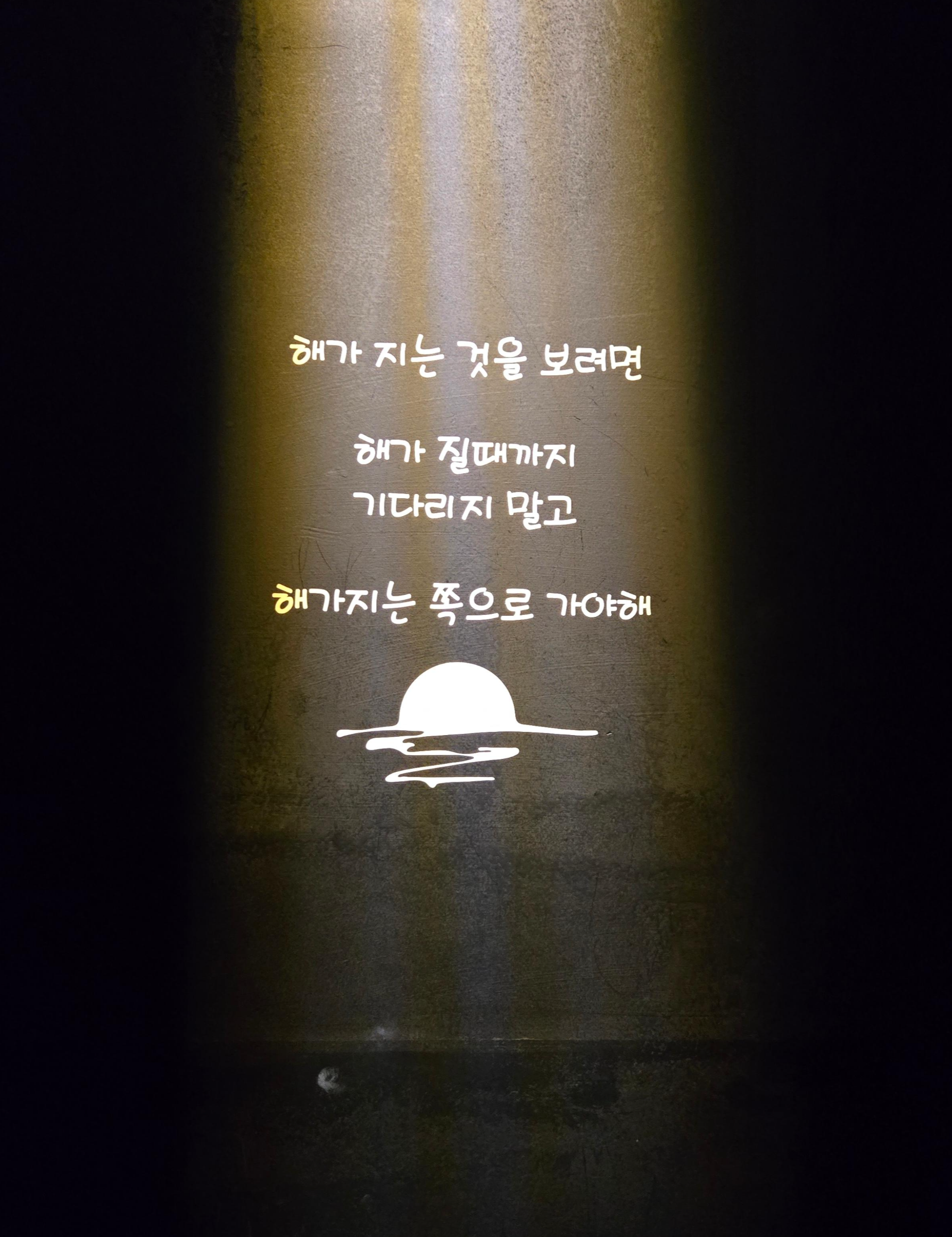 여수 녹테마레 미디어아트 내부 관람