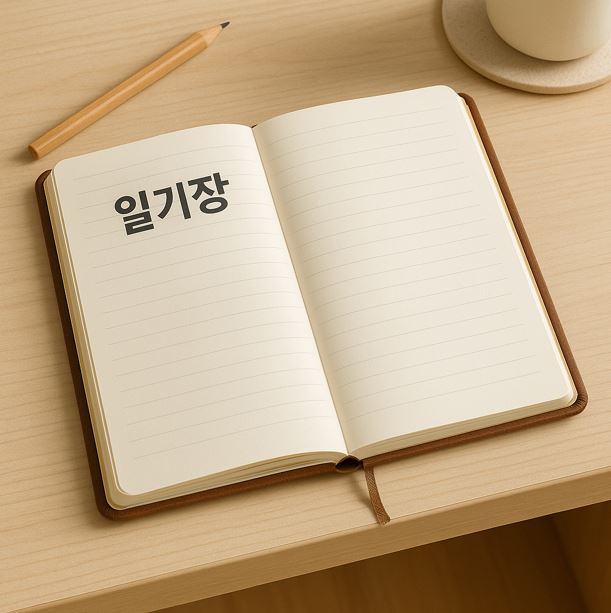 아무것도 쓰여있지 않은 백지의 일기장