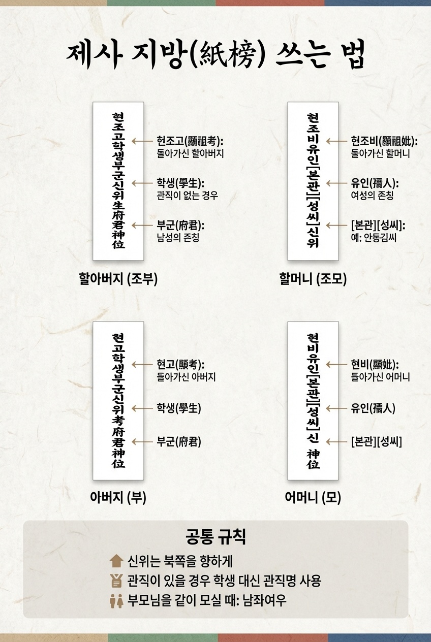 제사 지방 쓰는법