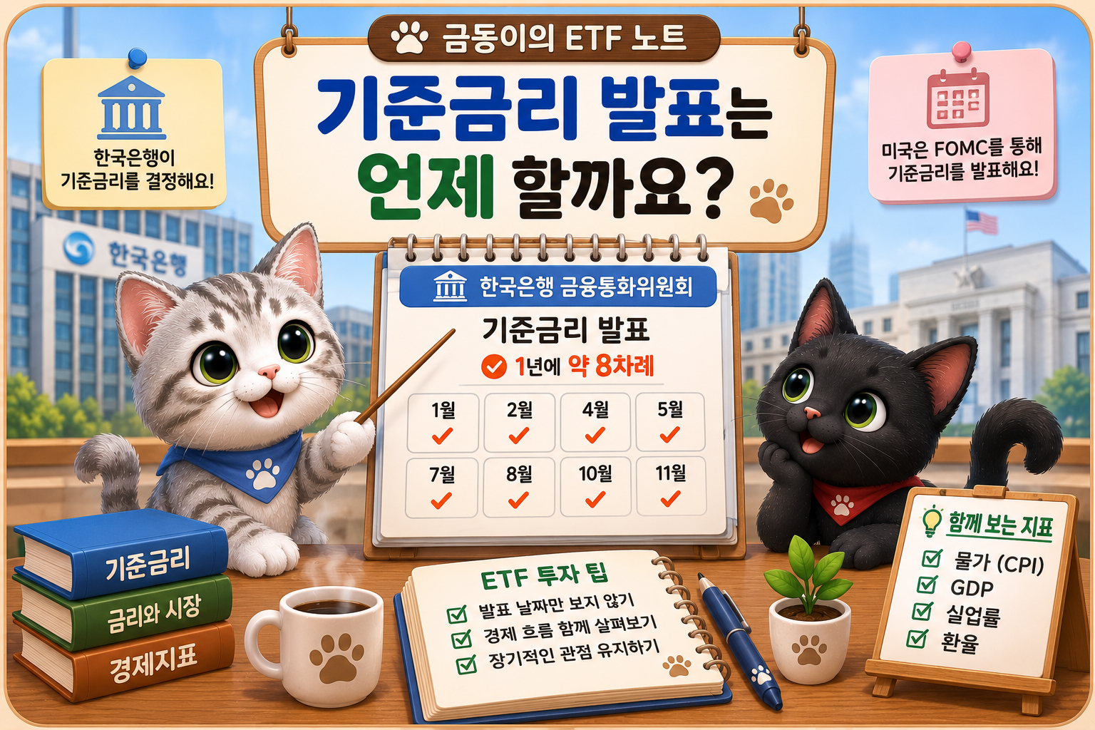 국내 주식ETF 기준금리 발표는 언제 할까요?