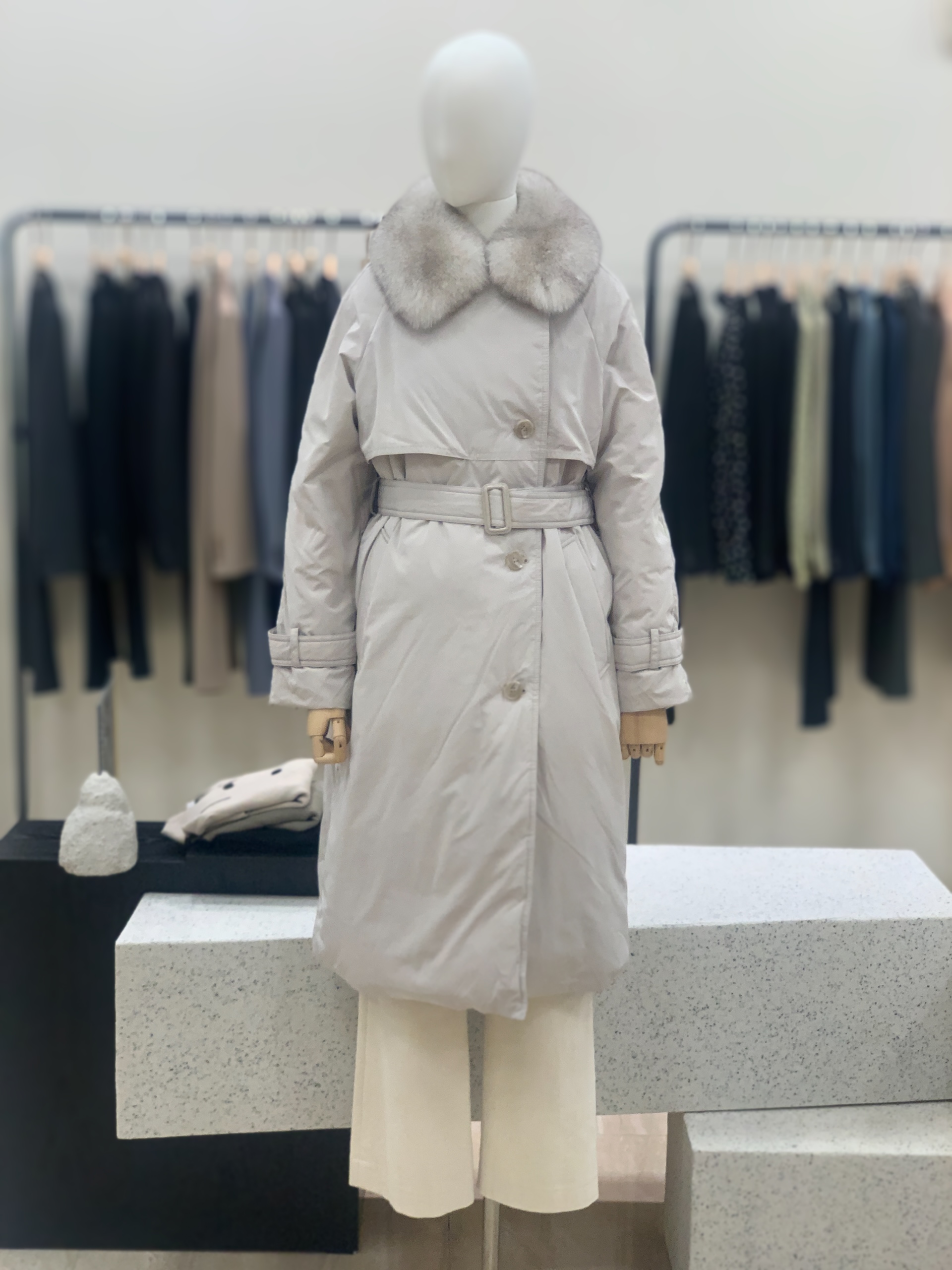 시스티나 폭스퍼 구스다운 롱패딩 ASGJPM41510