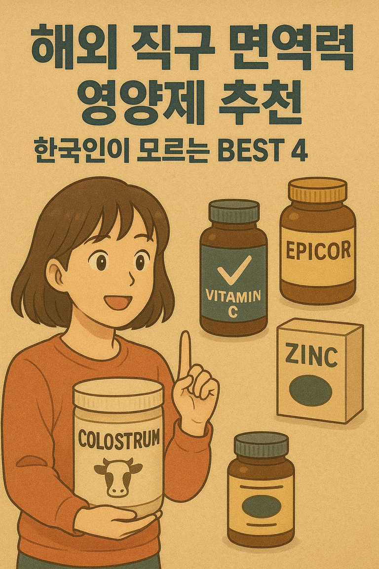 해외 직구 면역력 영양제 추천: 한국인이 모르는 BEST 4 (초유, 에피코르 등)