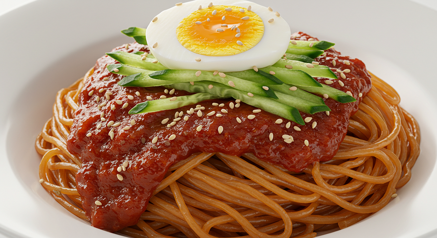 비빔밀면 이미지