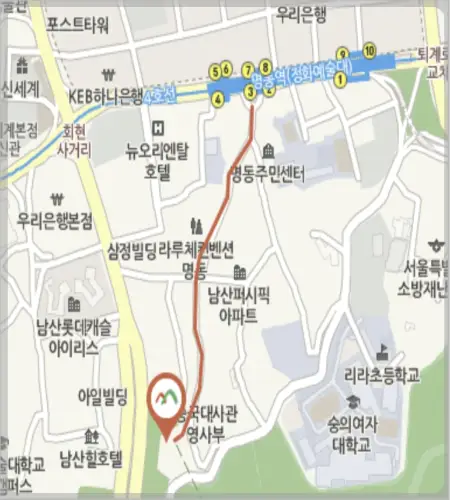 남산타워 케이블카 타는 곳