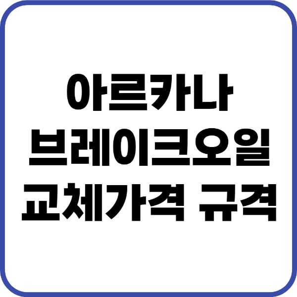 아르카나 브레이크오일