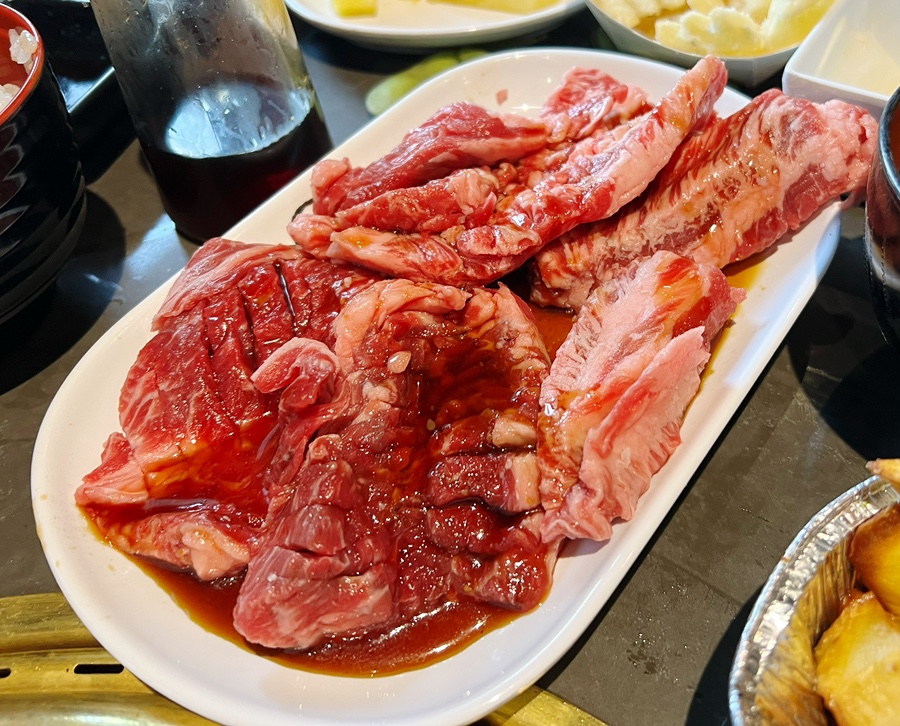 Miso marinated steak at Gyubee Mississauga