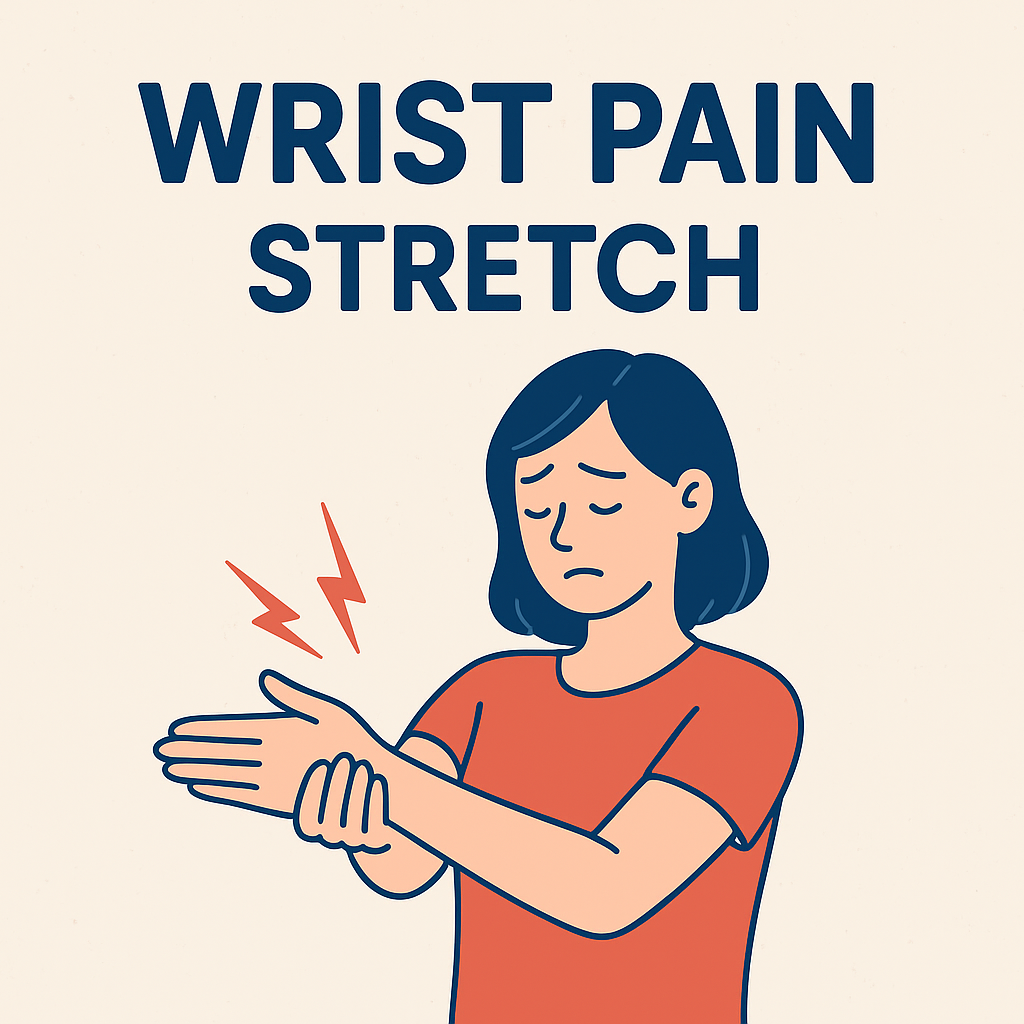 손목 통증 완화를 위한 데일리 스트레칭을 안내하는 일러스트 이미지