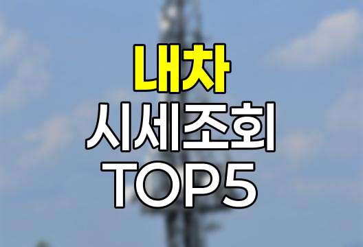 내차 시세조회 사이트 TOP5 추천 (2024년 최신)