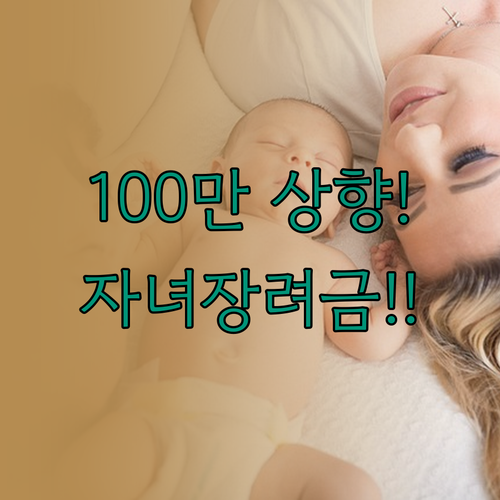 2024년 자녀장려금 최대 100만 ..