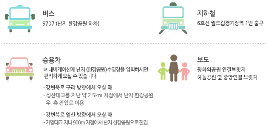 한강 수영장·물놀이장 개장 및 입장료, 운영기간!