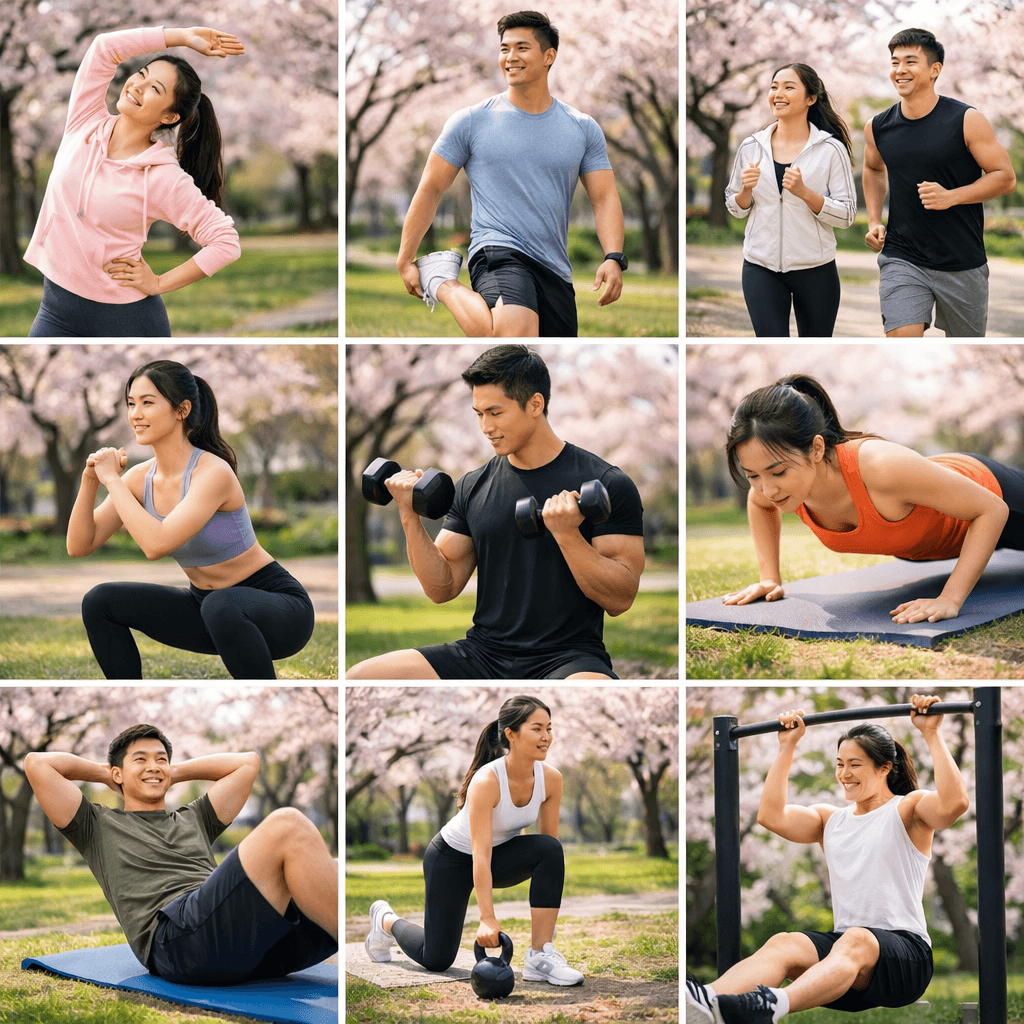 봄철 운동 시작하기 (준비운동, 근력운동, 스트레칭)