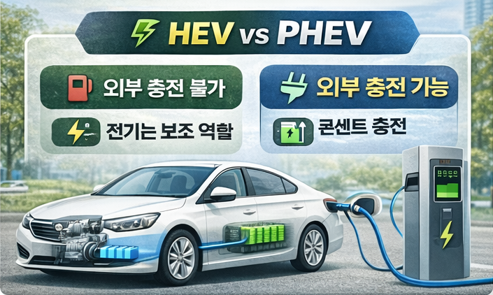 HEV vs PHEV 차이점