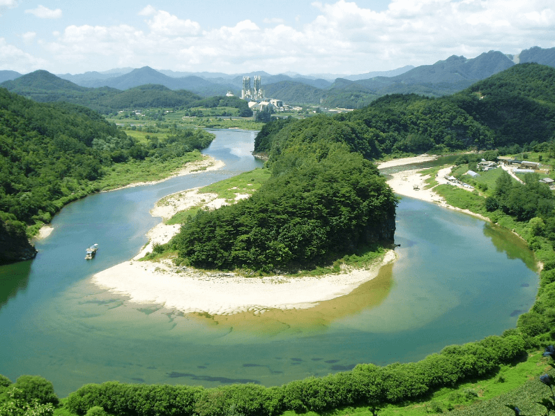 영월 동강의 풍경