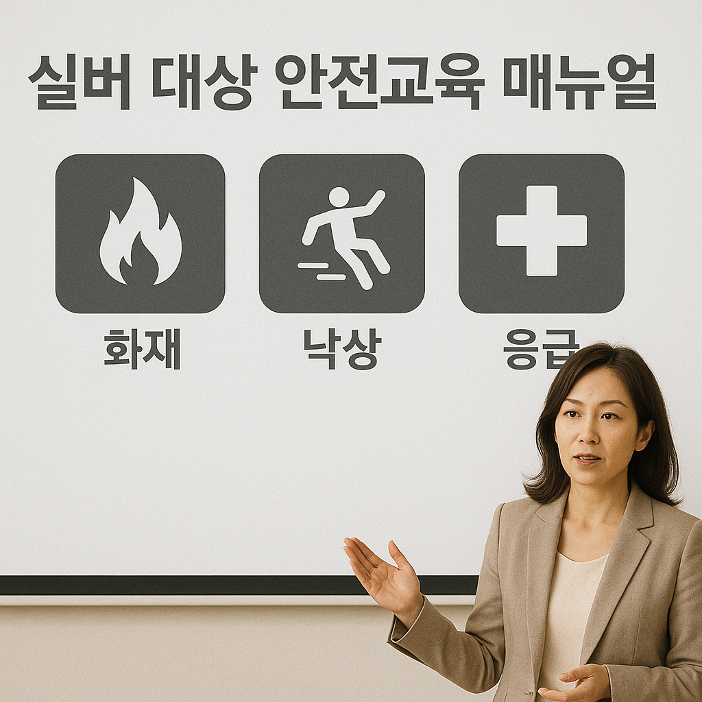 실버 대상 안전교육 매뉴얼 (화재&middot;낙상&middot;응급)