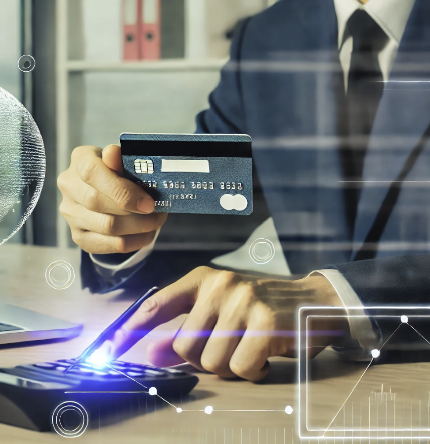 카드로 납부하는 모습