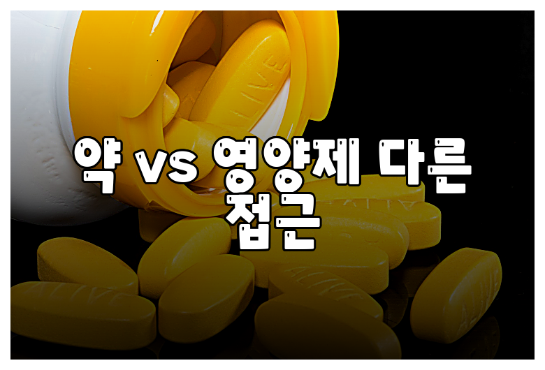 약 vs 영양제 다른 접근