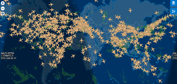 실시간 항공기 현황