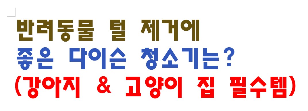 반려동물 털 제거에 좋은 다이슨 청소기는? 