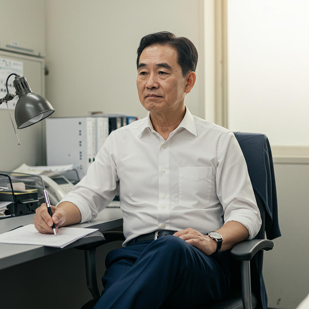 60대 남성 사무실 정년퇴직 고민