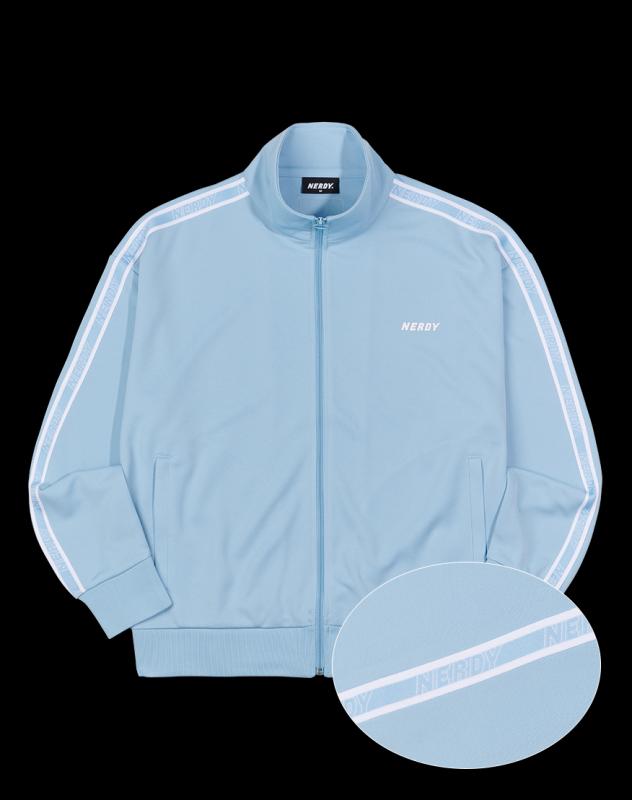 널디 자가드 로고 테잎 트랙 탑 스카이블루 275199