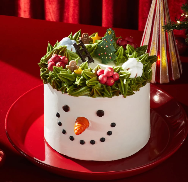 스노우맨 케이크