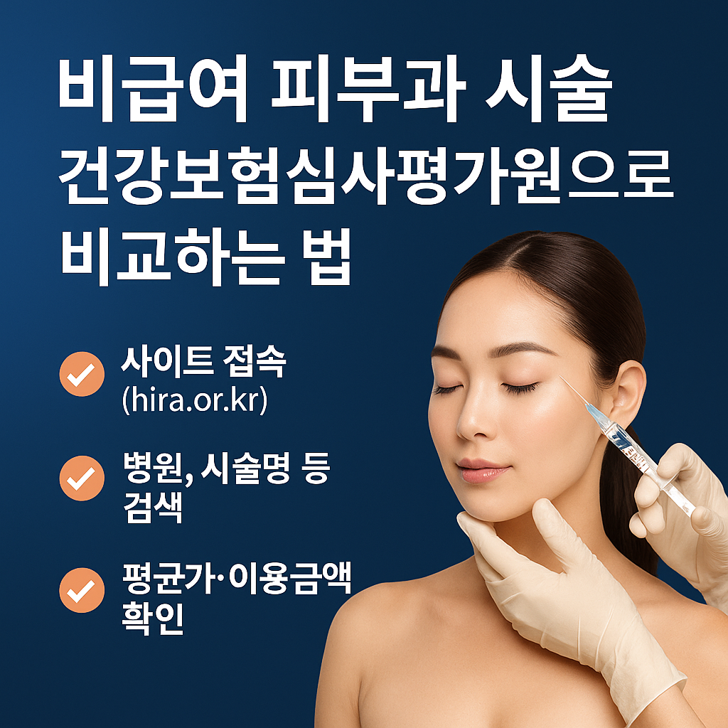 레이저토닝, 보톡스, 프락셀 등 비급여 피부과 시술 가격을 병원별로 비교하는 가장 정확한 방법! 건강보험심사평가원 공식 데이터를 활용해 평균가와 지역별 진료비를 확인해보세요.