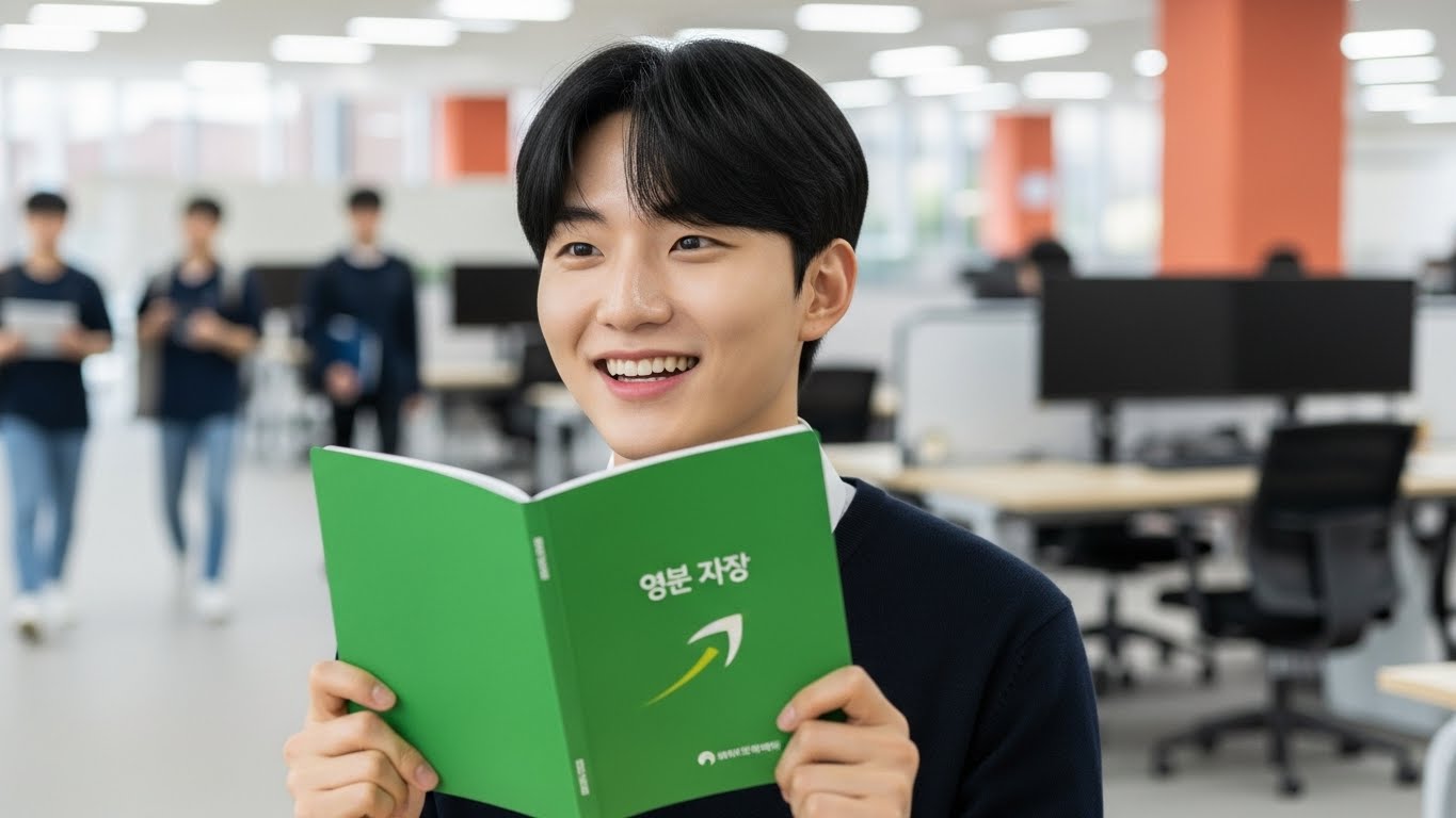 청년 주택드림 청약통장을 들고 높은 금리와 비과세 혜택에 만족해하는 한국 청년