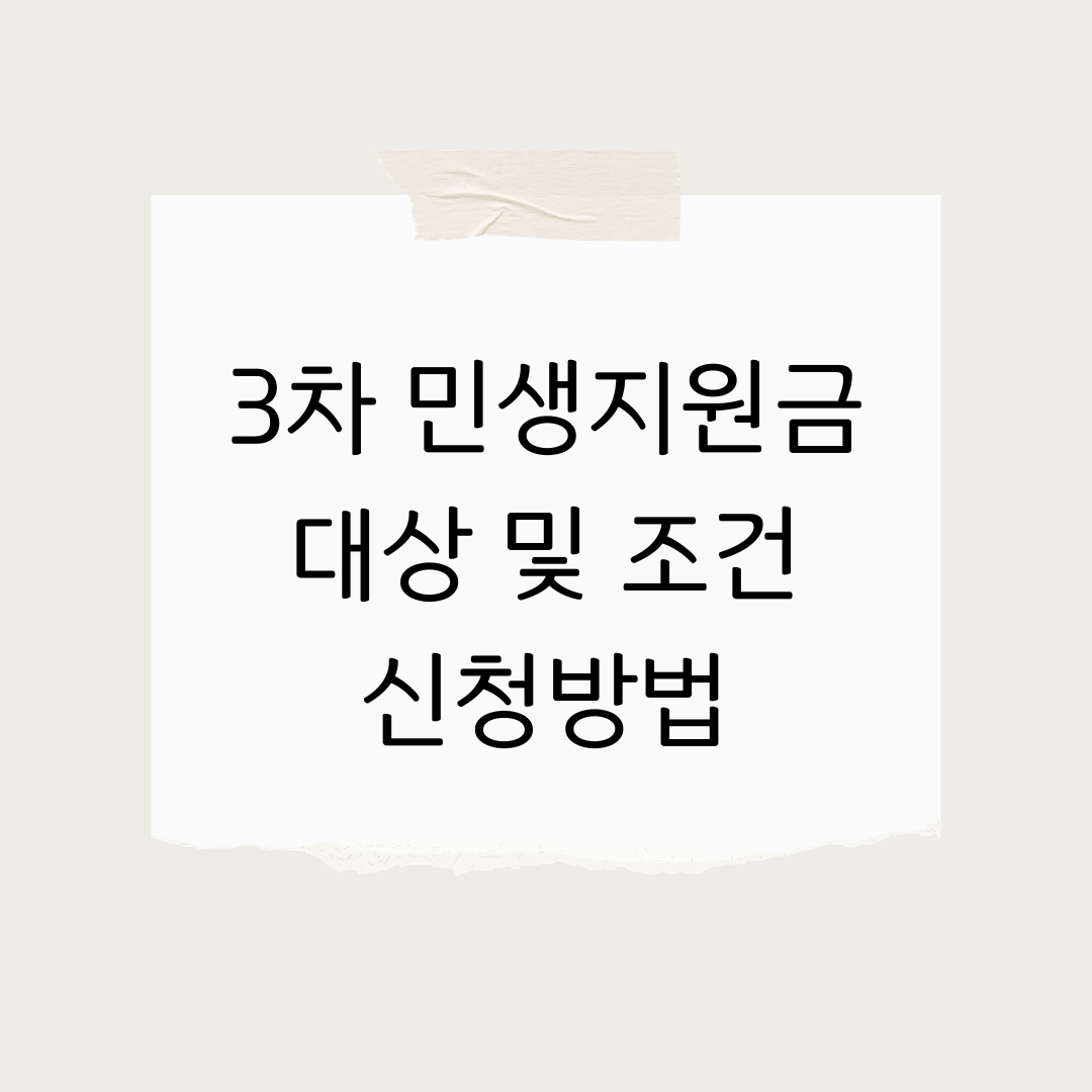 3차 민생지원금