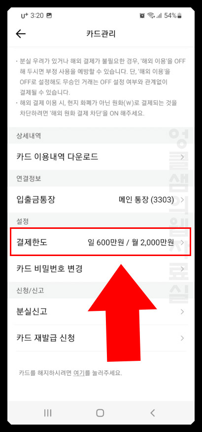 카카오뱅크 체크카드 한도