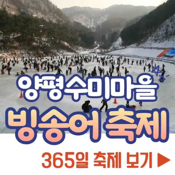 양평 수미마을 빙송어축제 보기