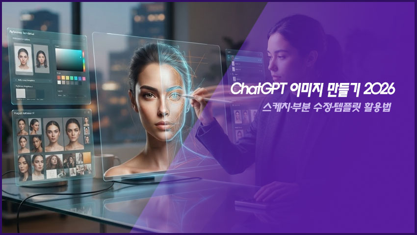 ChatGPT 이미지 만들기 2026|스케치·부분 수정·템플릿 활용법