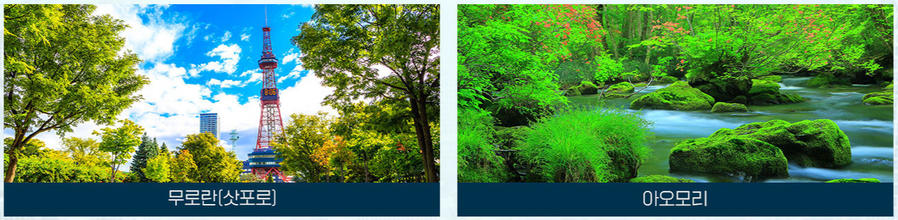 무로란과 아오모리 풍경