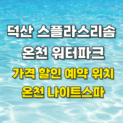 덕산 스플라스리솜 워터파크 할인 가격 예약 온천 나이트스파 일러스트