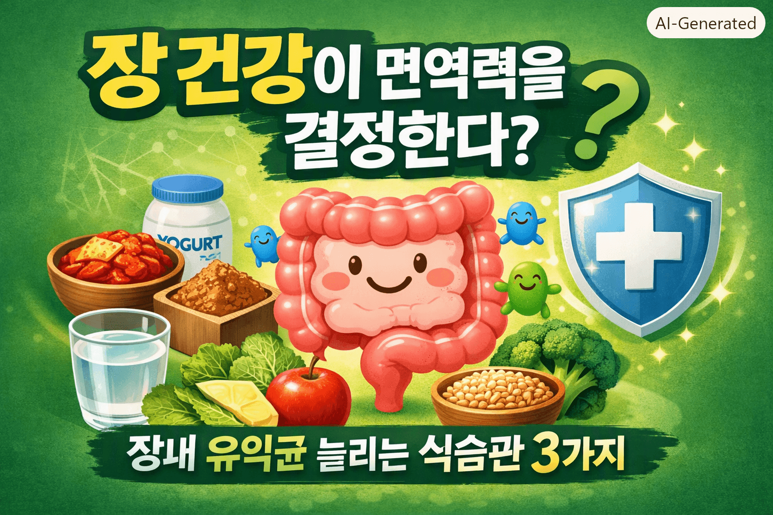 장 건강이 면역력을 결정한다? 장내 유익균 늘리는 식습관 3가지