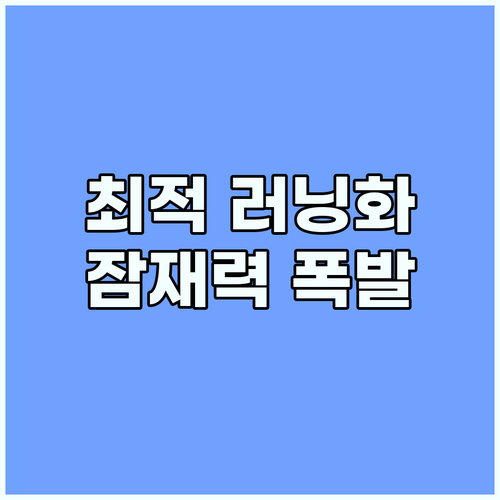 최적의 러닝화로 잠재력 폭발! 개인 ..