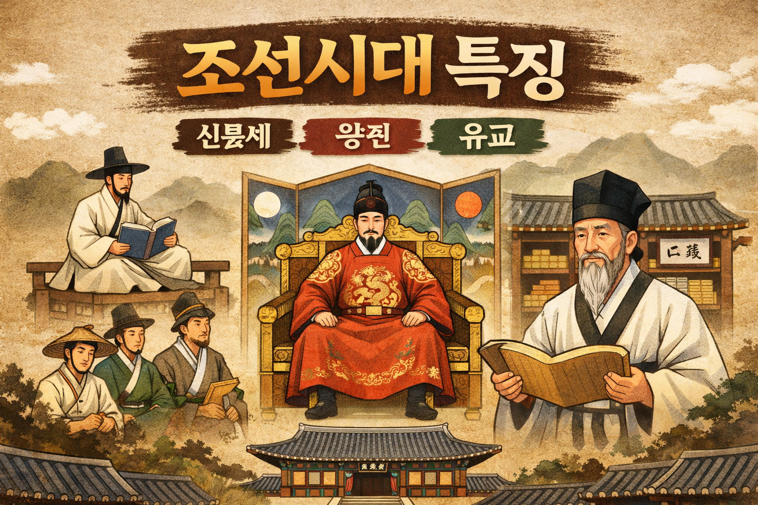 조선시대 특징 (신분제, 왕권, 유교)