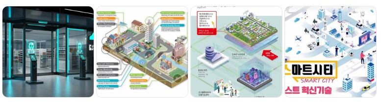 스마트시티에서 활용되는 페이스테크 기반 얼굴 인식 기술 예시