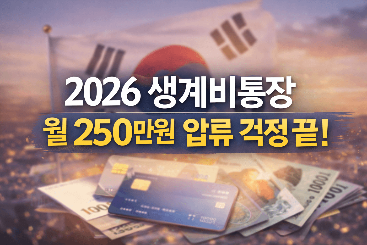 생계비통장 신청방법 총정리