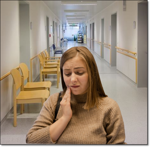 구내염이 있는 여성